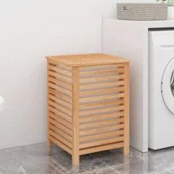 vidaXL Wasmand 45x45x65 cm massief walnotenhout