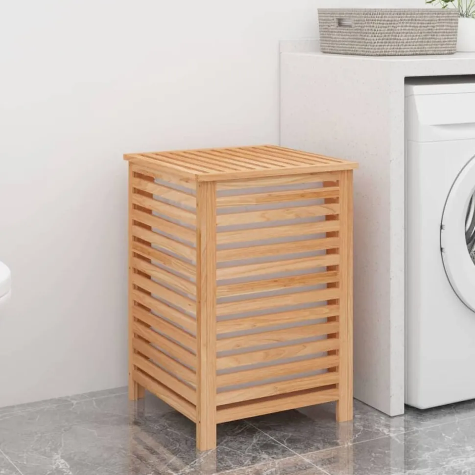 vidaXL Wasmand 45x45x65 cm massief walnotenhout