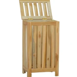 vidaXL Wasmand 35x25x60 cm massief teakhout