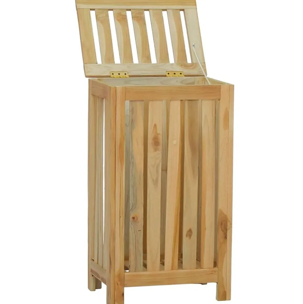vidaXL Wasmand 35x25x60 cm massief teakhout