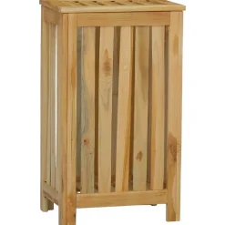 vidaXL Wasmand 35x25x60 cm massief teakhout