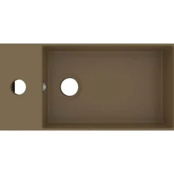 vidaXL Wastafel met overloop keramiek matcrème