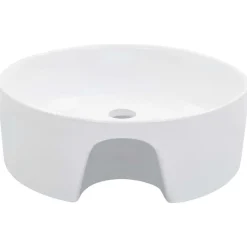 vidaXL Wastafel met overloop 36x13 cm keramiek wit