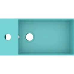 vidaXL Wastafel met overloop keramiek lichtgroen