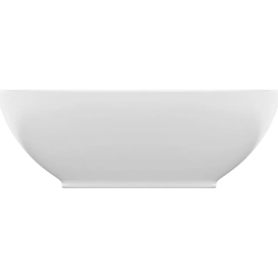 vidaXL Wastafel ovaal 40x33 cm keramiek matwit