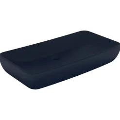 vidaXL Wastafel rechthoekig 71x38 cm keramiek mat donkerblauw