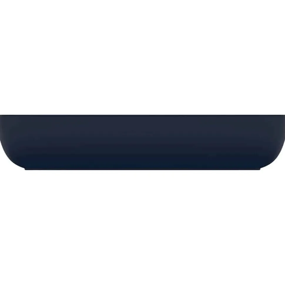 vidaXL Wastafel rechthoekig 71x38 cm keramiek mat donkerblauw