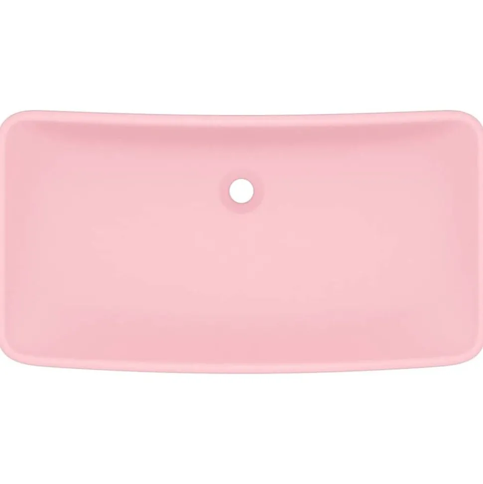 vidaXL Wastafel rechthoekig 71x38 cm keramiek matroze