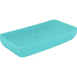 vidaXL Wastafel rechthoekig 71x38 cm keramiek mat lichtgroen