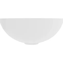 vidaXL Wastafel rond keramiek matwit