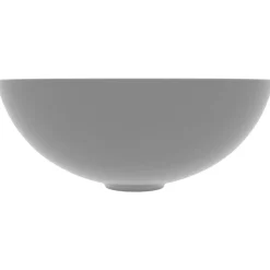 vidaXL Wastafel rond keramiek lichtgrijs