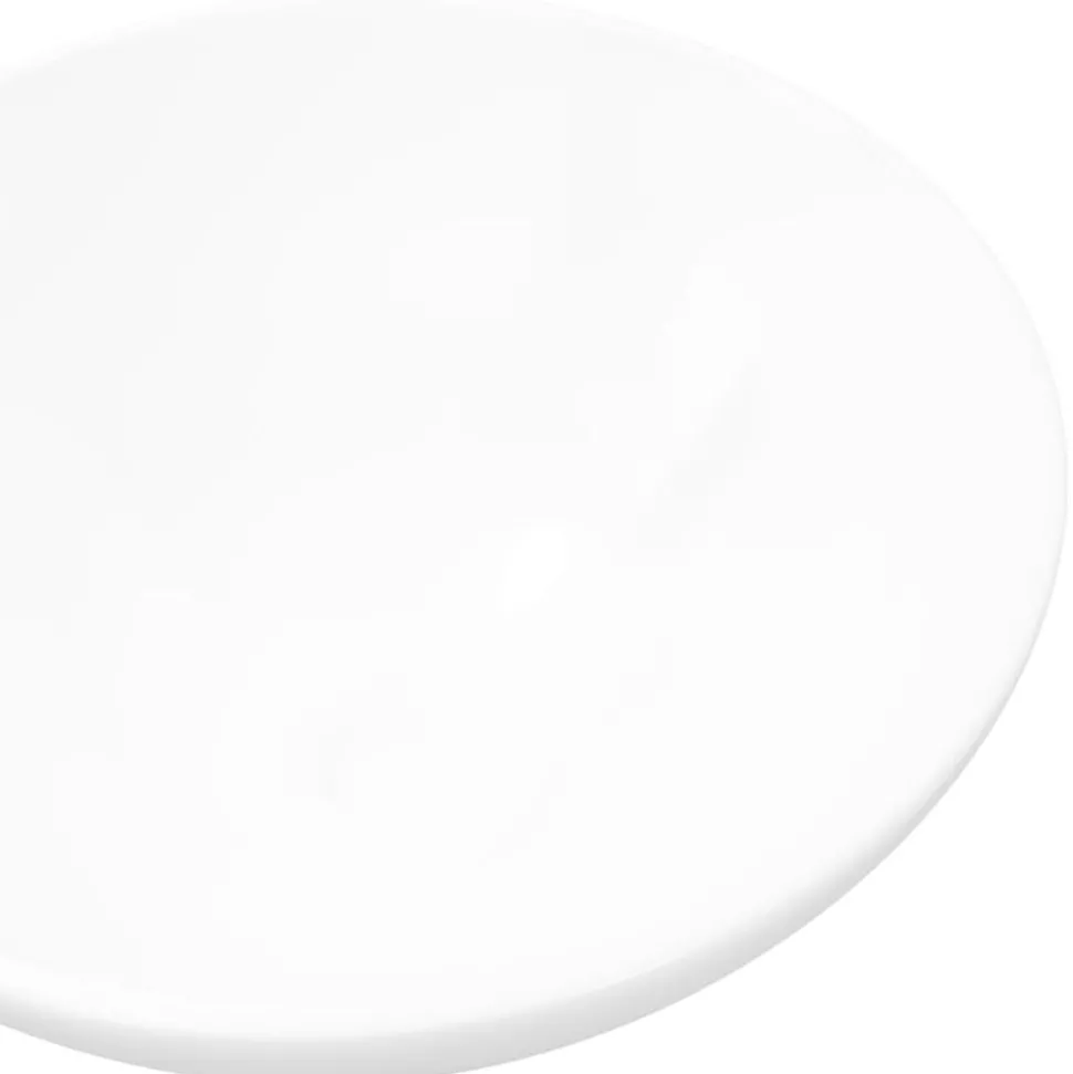 vidaXL Wastafel rond keramiek wit