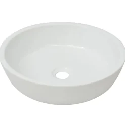 vidaXL Wastafel rond wit 42x12 cm keramiek