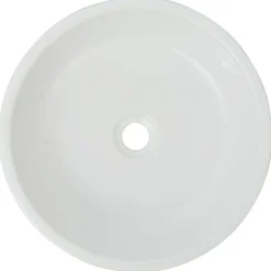 vidaXL Wastafel rond wit 42x12 cm keramiek