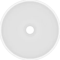 vidaXL Wastafel rond 32,5x14 cm keramiek matwit
