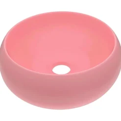 vidaXL Wastafel rond 40x15 cm keramiek matroze