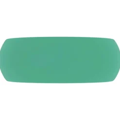 vidaXL Wastafel rond 40x15 cm keramiek mat lichtgroen