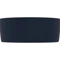 vidaXL Wastafel rond 40x15 cm keramiek mat donkerblauw