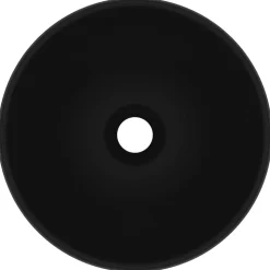 vidaXL Wastafel rond 32,5x14 cm keramiek matzwart