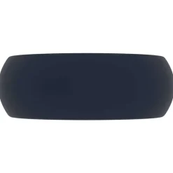 vidaXL Wastafel rond 40x15 cm keramiek mat donkerblauw