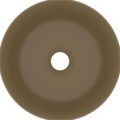 vidaXL Wastafel rond 40x15 cm keramiek matcrème