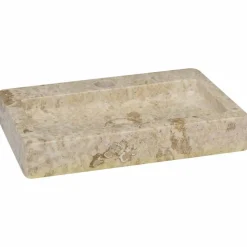 vidaXL Wastafel wandgemonteerd 38x24x6,5 cm marmer crèmekleurig