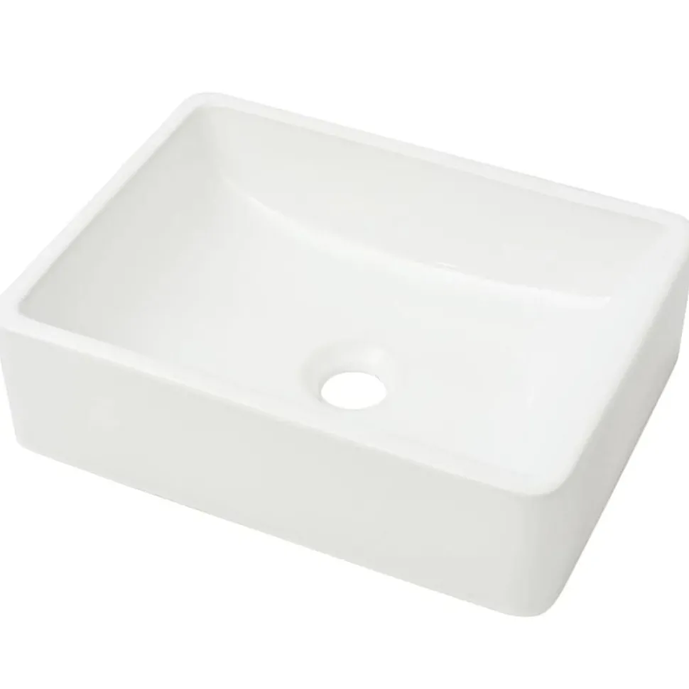 vidaXL Wastafel wit 41x30x12 cm keramiek