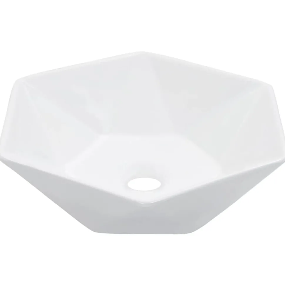 vidaXL Wastafel 41x36,5x12 cm keramiek wit