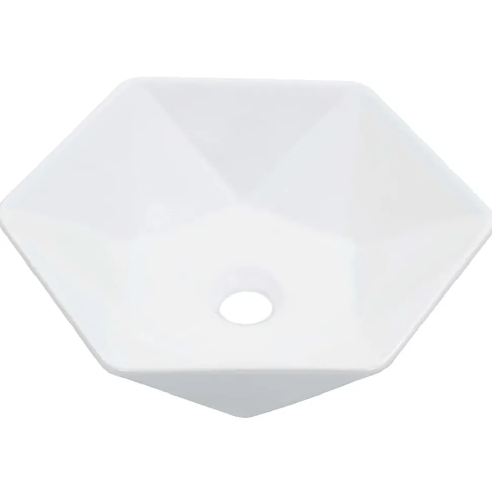 vidaXL Wastafel 41x36,5x12 cm keramiek wit