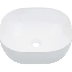 vidaXL Wastafel 42,5x42,5x14,5 cm keramiek wit