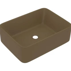 vidaXL Wastafel 41x30x12 cm keramiek matcrème
