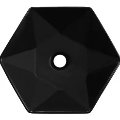 vidaXL Wastafel 41x36,5x12 cm keramiek zwart
