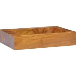 vidaXL Wastafel 50x35x10 cm massief teakhout