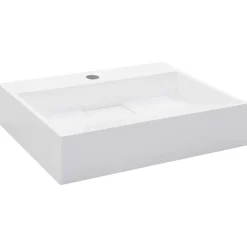 vidaXL Wastafel 50x38x13 cm mineraal gegoten/marmer gegoten wit