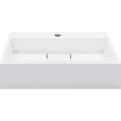 vidaXL Wastafel 50x38x13 cm mineraal gegoten/marmer gegoten wit