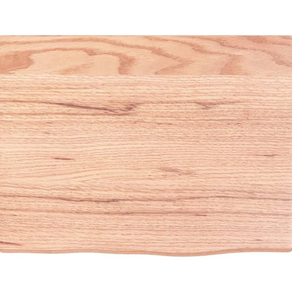 vidaXL Wastafelblad 40x30x2 behandeld massief hout lichtbruin