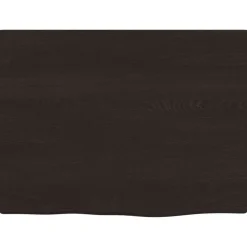 vidaXL Wastafelblad 40x30x2 cm behandeld massief hout donkerbruin