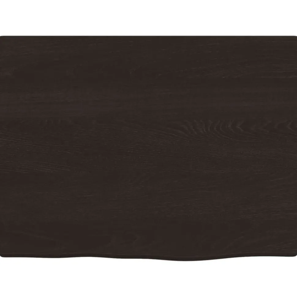 vidaXL Wastafelblad 40x30x2 cm behandeld massief hout donkerbruin