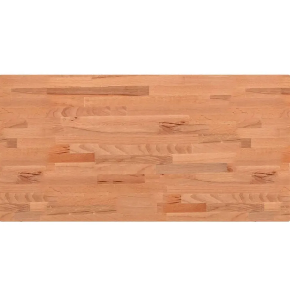 vidaXL Wastafelblad 80x40x1,5 cm massief beukenhout