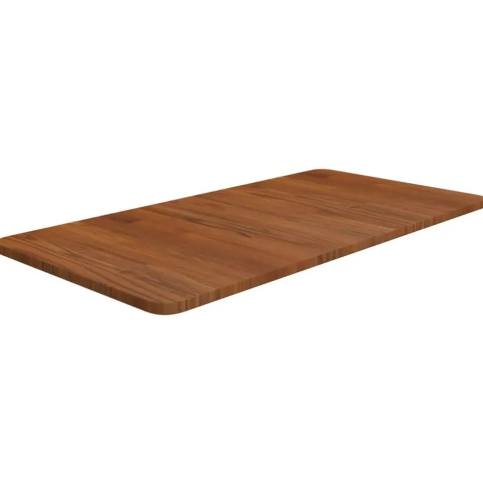 vidaXL Wastafelblad 80x40x1,5 cm behandeld massief hout donkerbruin