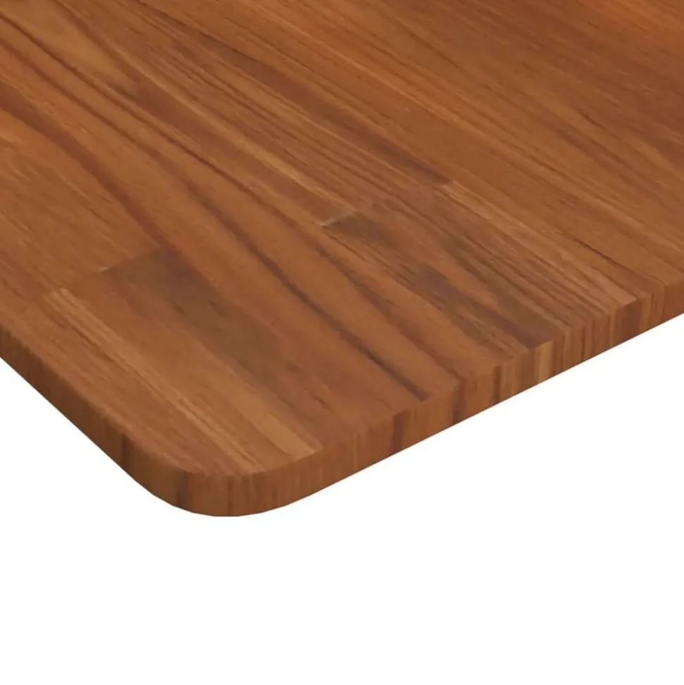 vidaXL Wastafelblad 80x40x1,5 cm behandeld massief hout donkerbruin