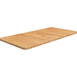 vidaXL Wastafelblad 80x40x1,5cm behandeld massief hout lichtbruin