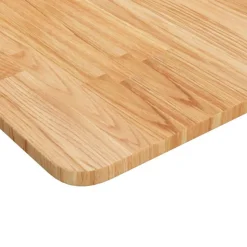 vidaXL Wastafelblad 80x40x1,5cm behandeld massief hout lichtbruin