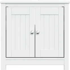 vidaXL Wastafelkast BERG 60x34x59 cm massief grenenhout wit