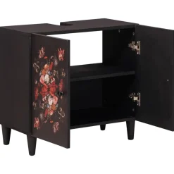 vidaXL Wastafelkast Multikleur 62 x 33 x 58 cm Massief Mango Hout