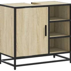 vidaXL Wastafelkast Sonoma eiken 65x33x60 cm bewerkt hout