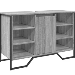 vidaXL Wastafelkast 91x35x60 cm bewerkt hout grijs sonoma eikenkleurig