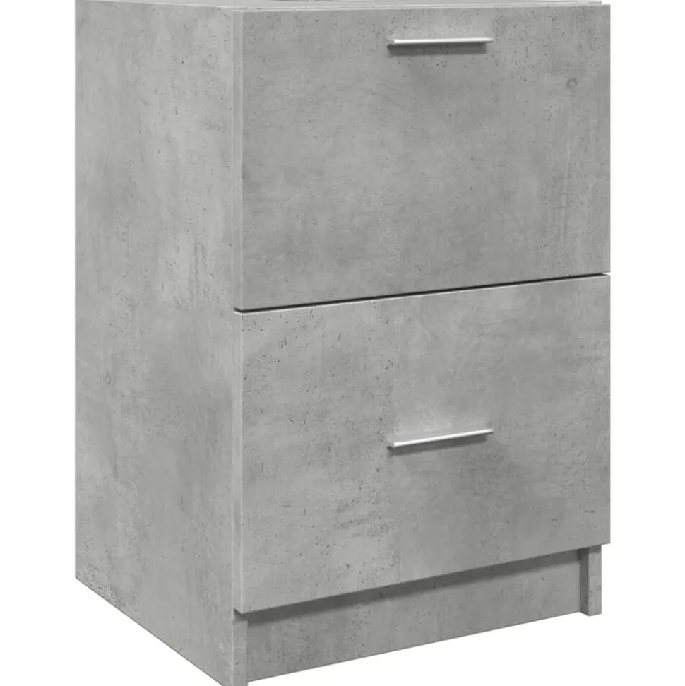 vidaXL Wastafelkast 40x37x59 cm bewerkt hout betongrijs