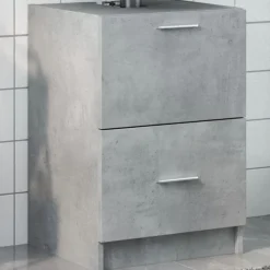 vidaXL Wastafelkast 40x37x59 cm bewerkt hout betongrijs
