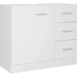vidaXL Wastafelkast 63x30x54 cm bewerkt hout wit